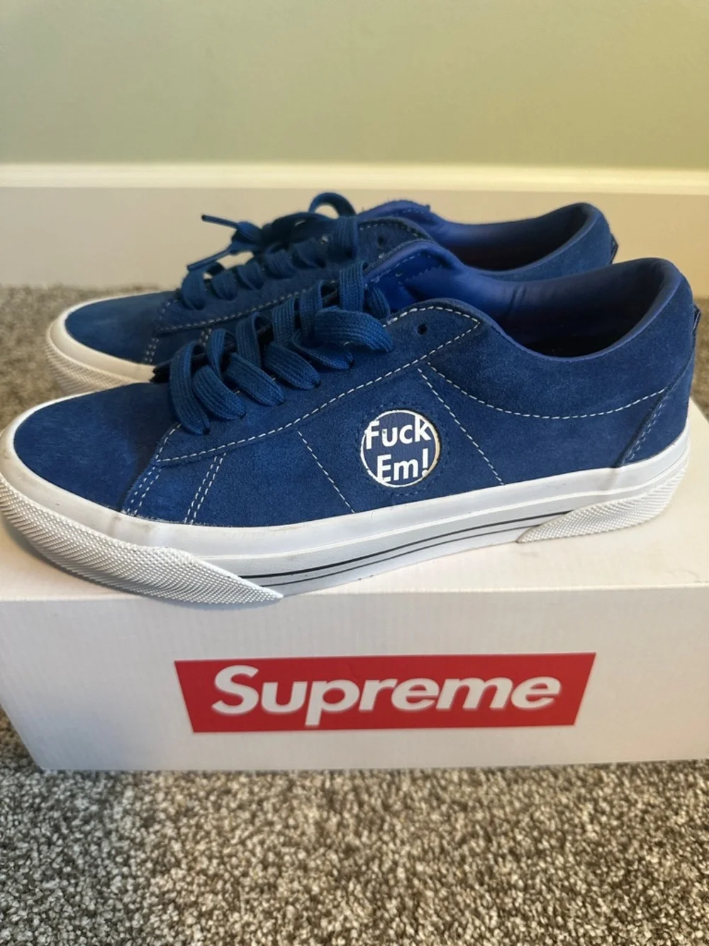 Vans Navy Blue Suede Low-Top Sneakers - Picture 3 of 6